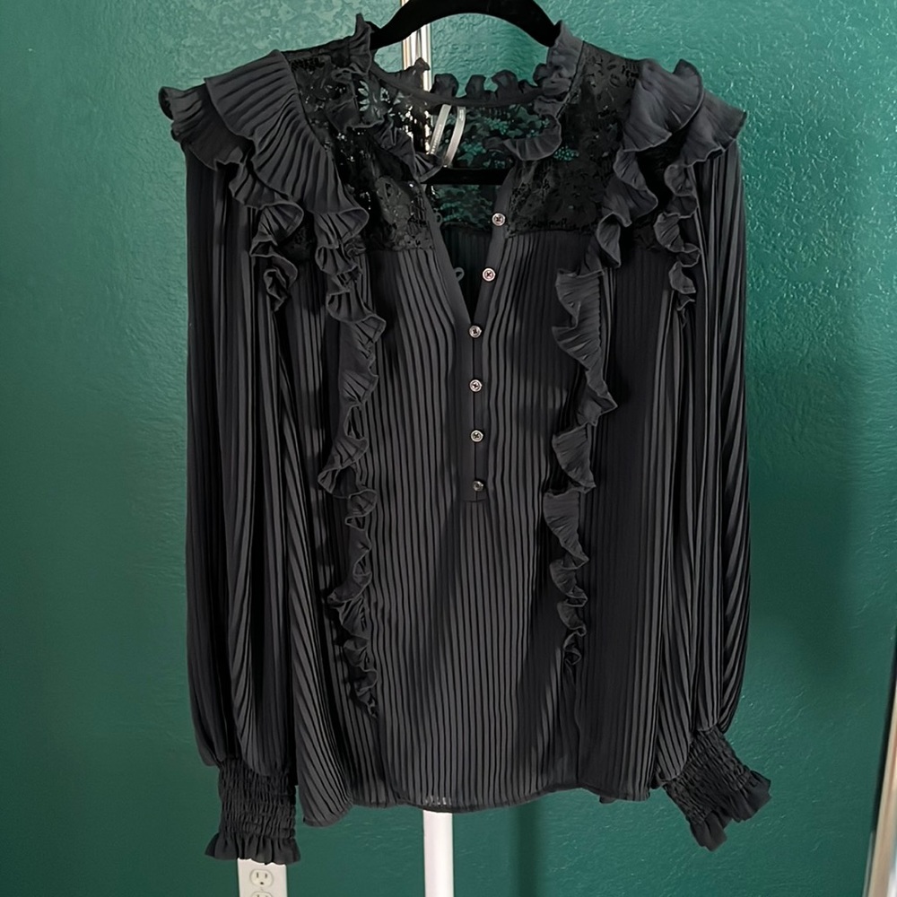 Anthropologie Black Blouse Size L - Worn once